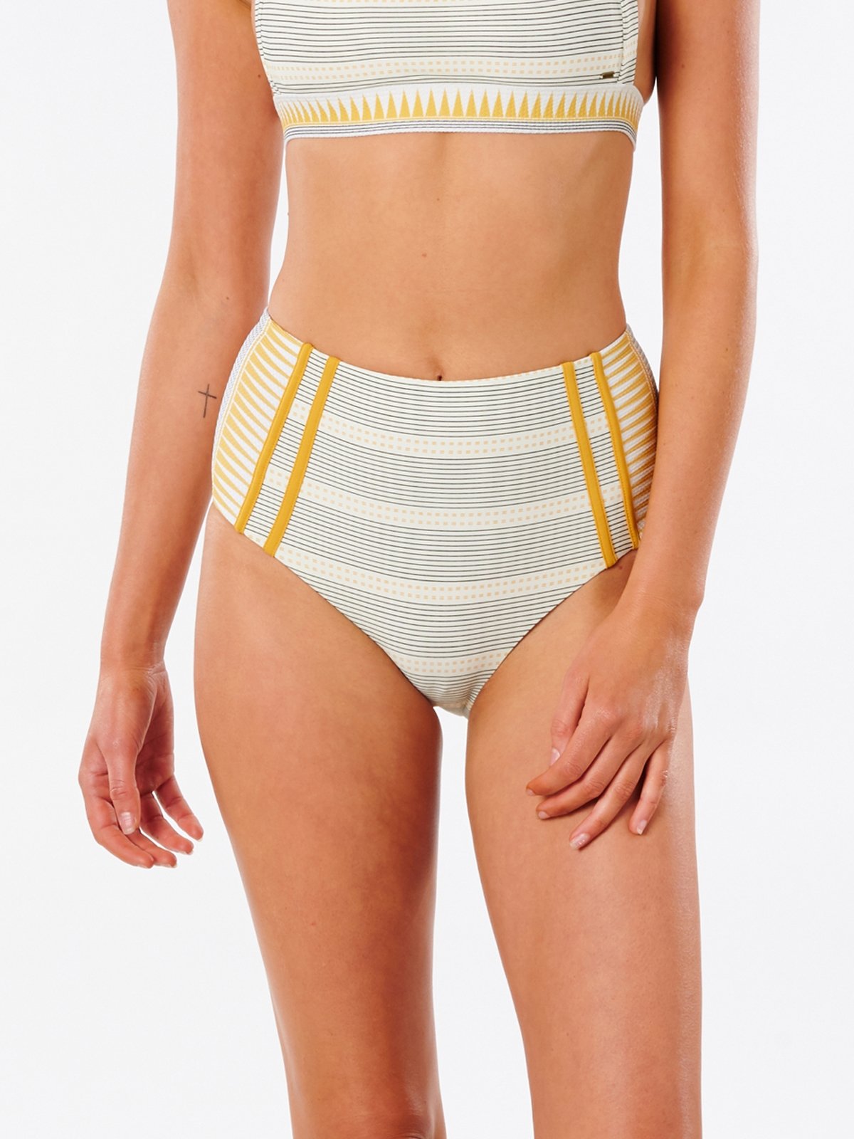 Salty Daze High Waist Bikini Bottom Gold Pomelo Fashion