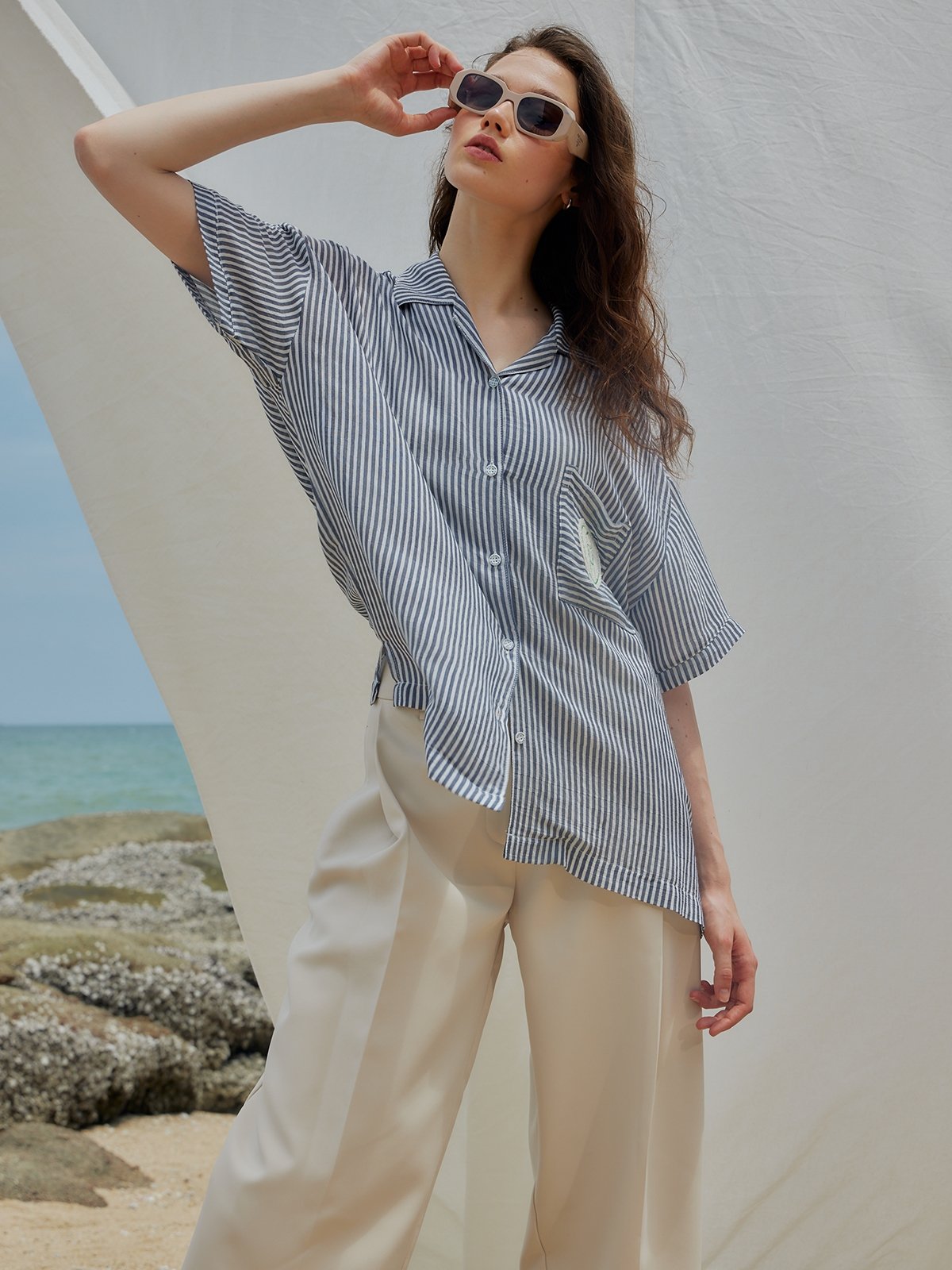 All Time Shirt Sea Green Heart Marine Pomelo Fashion