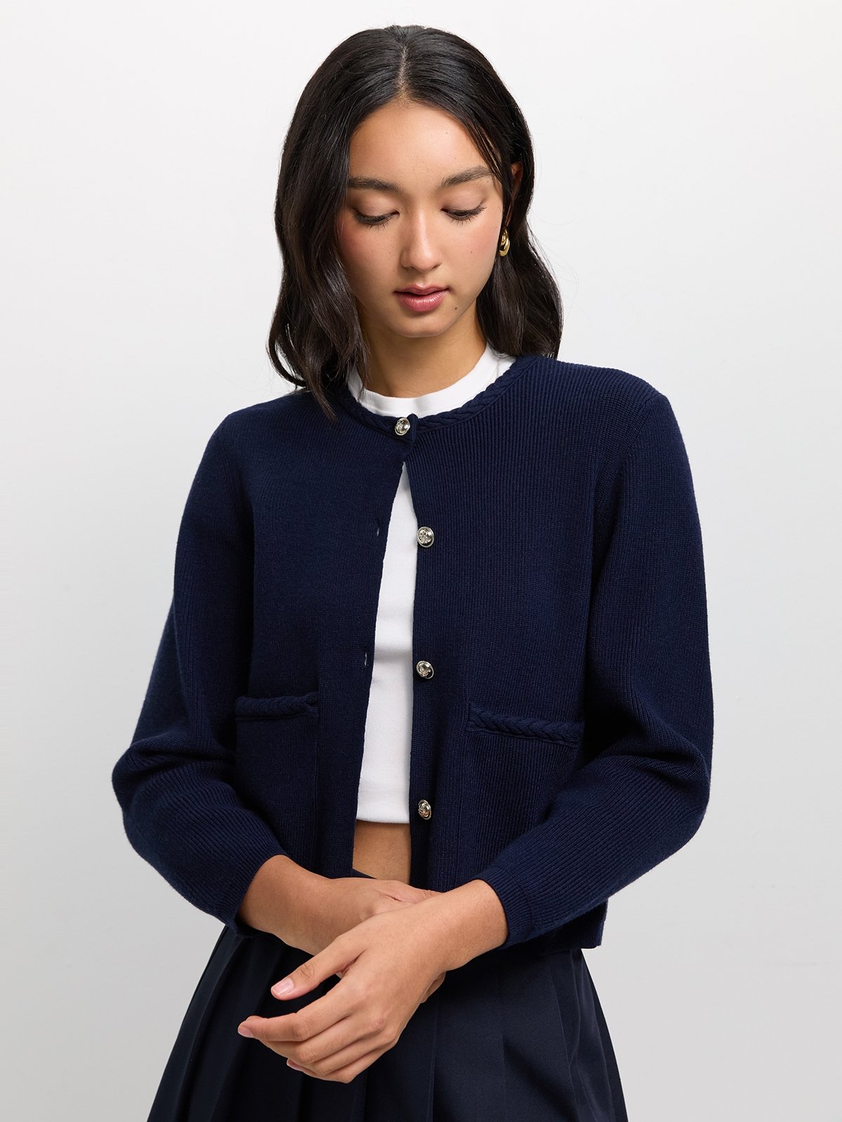 navy cardigans womens cardigans size 14 Knitwear Navy Cardigans Womens Cardigans Size 14 Lucie Cardigan In Cashmere  Icy Gray