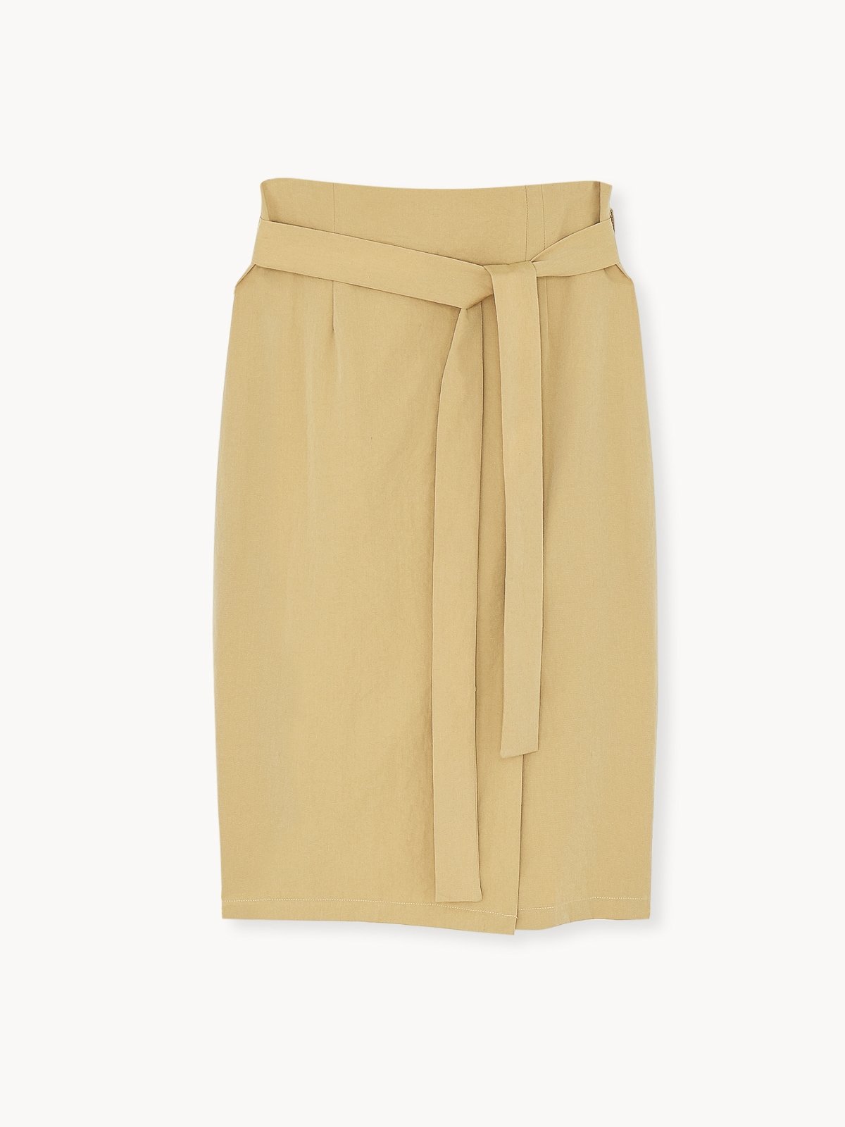 Yellow paper bag pencil skirt cheap