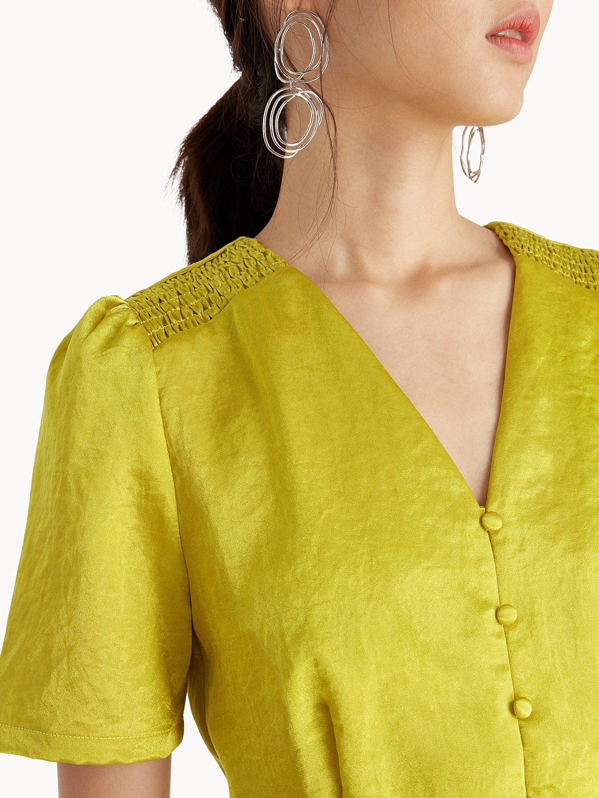 Destellos Sage Peplum Top 🌿✨