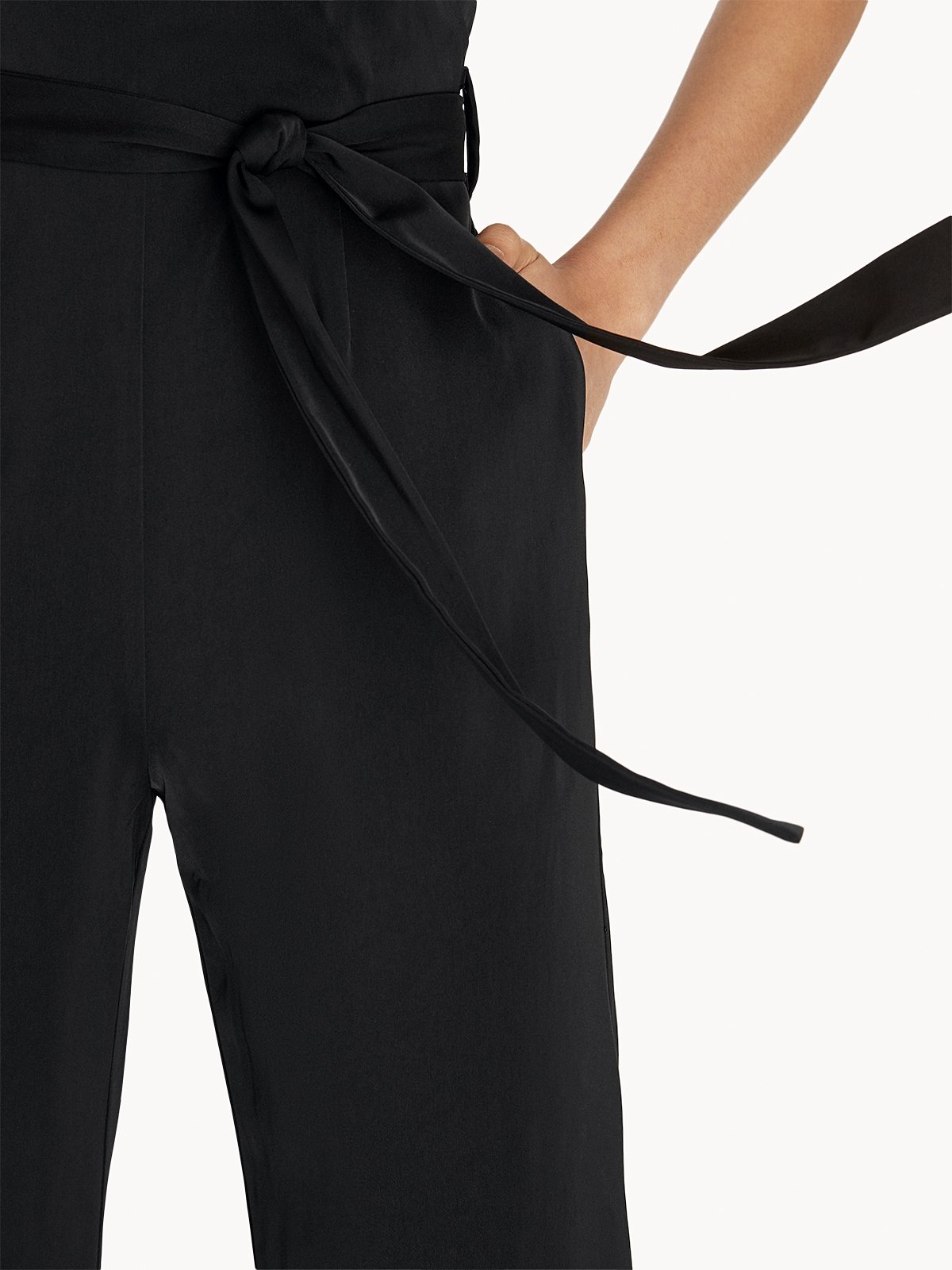 Cami Tie Waist Jumpsuit Black