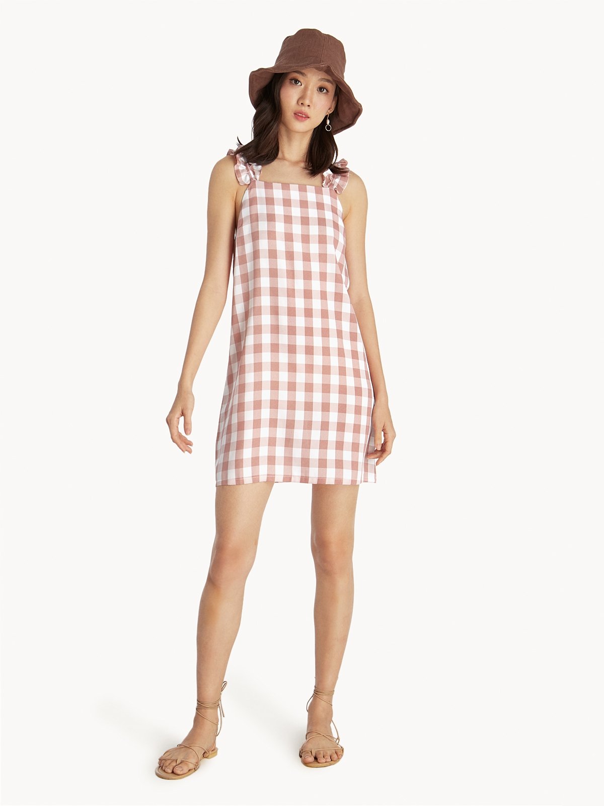 Red and white gingham on sale dress