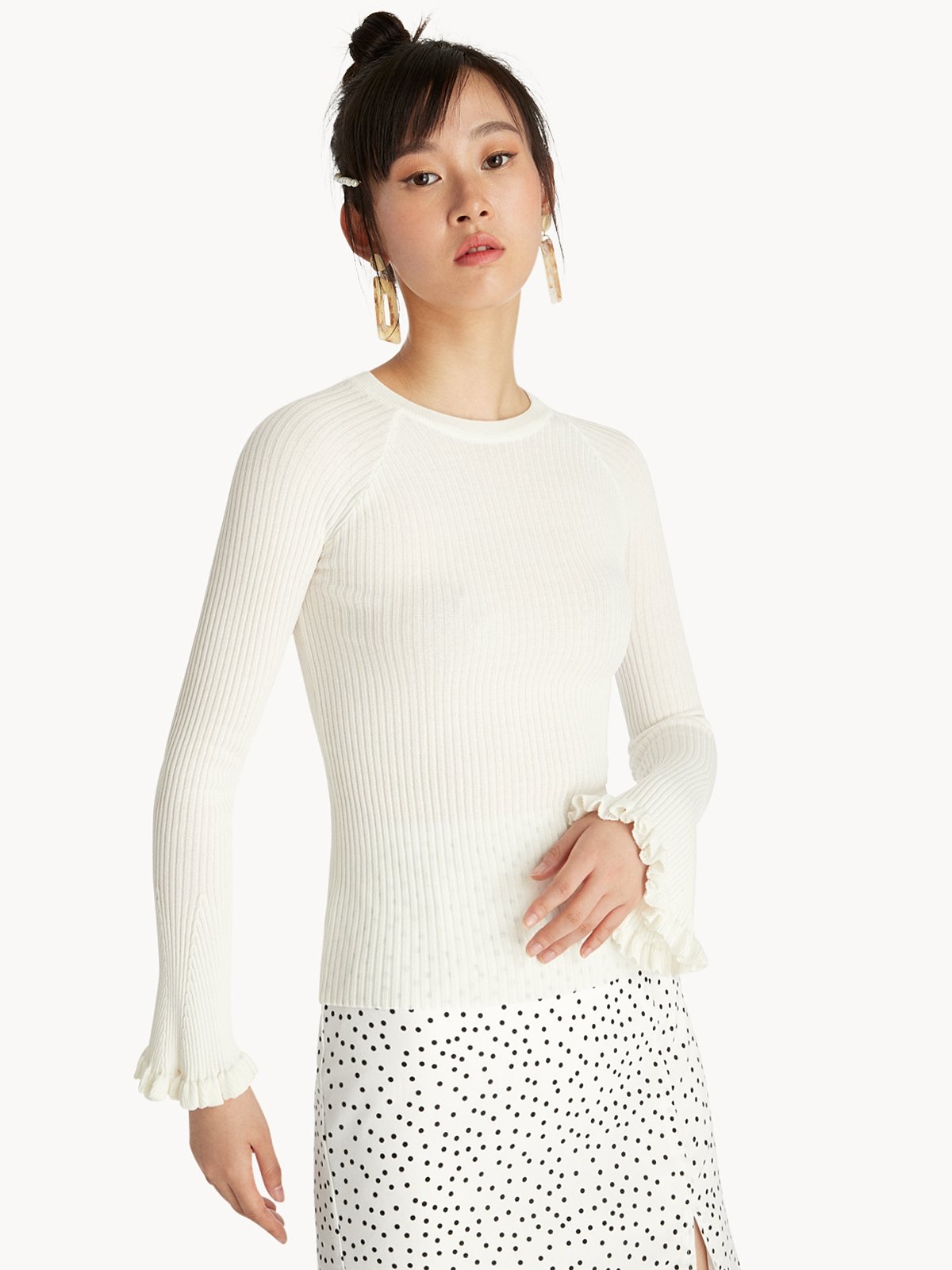 DS Broome White Frill Sleeveless Top