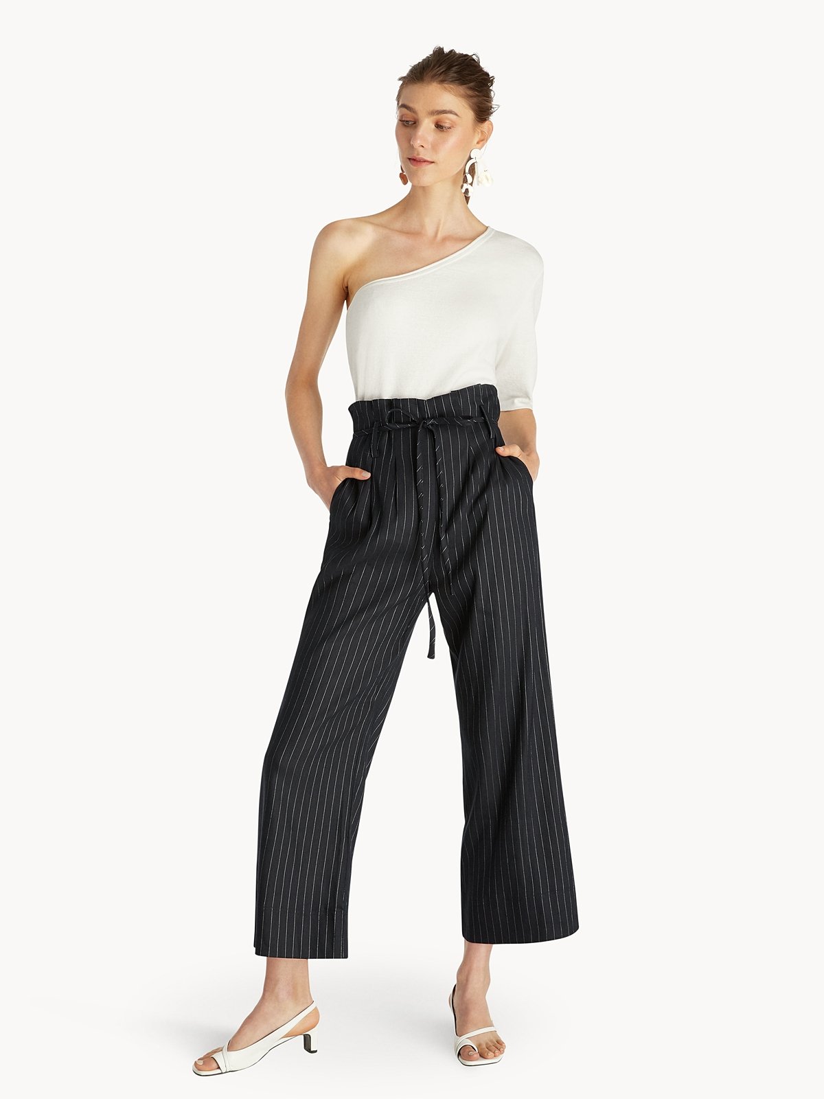 Stripe Paper Bag Pants main image 1