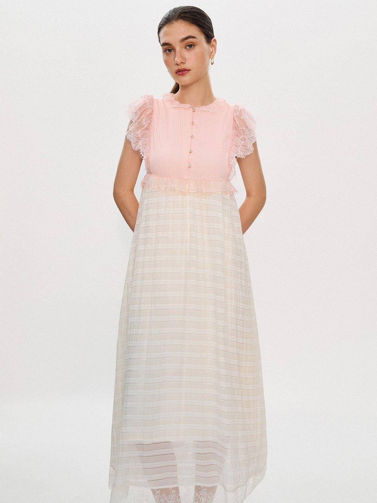 green emerald velvet dress Pomelo Aaron Long Dress main image 1
