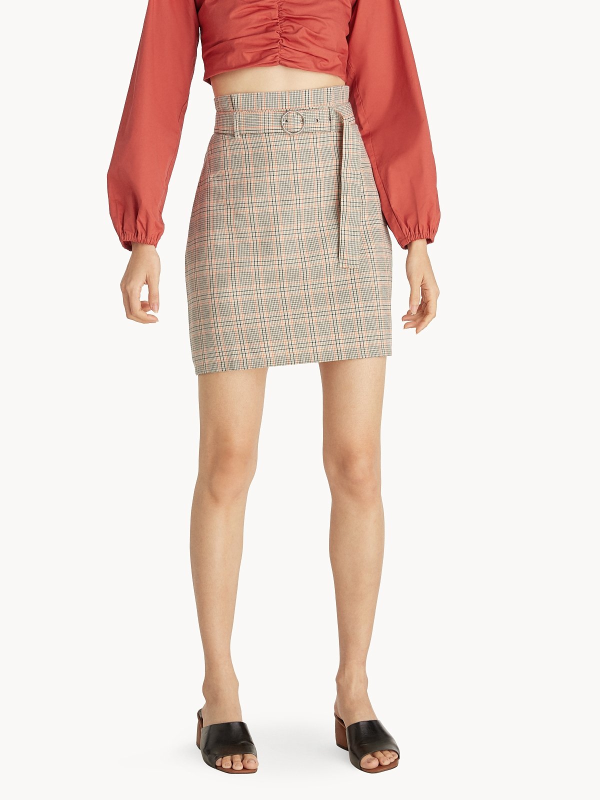 Paper bag sale skirt tan