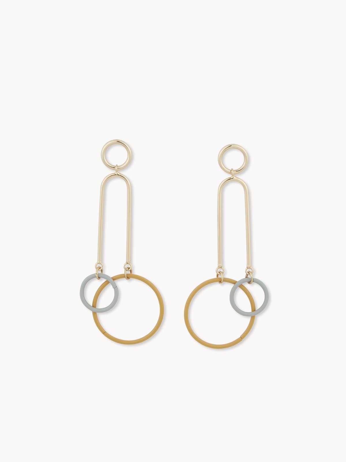 Chain drop discount hoop earrings