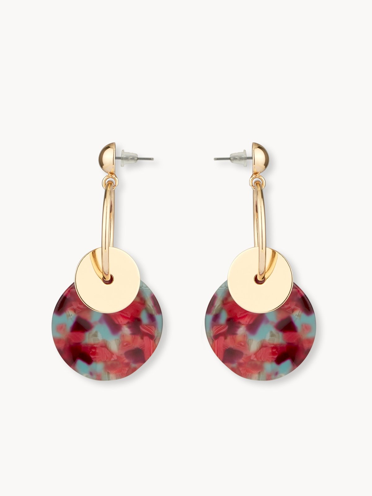 Red best sale dangling earrings