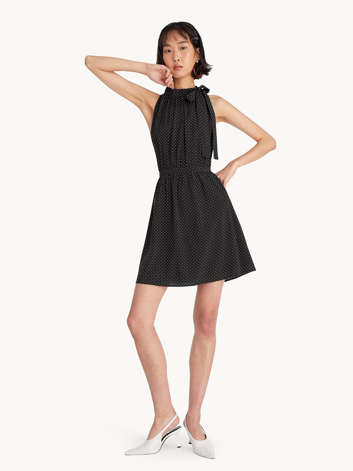 H&m black discount polka dot dress
