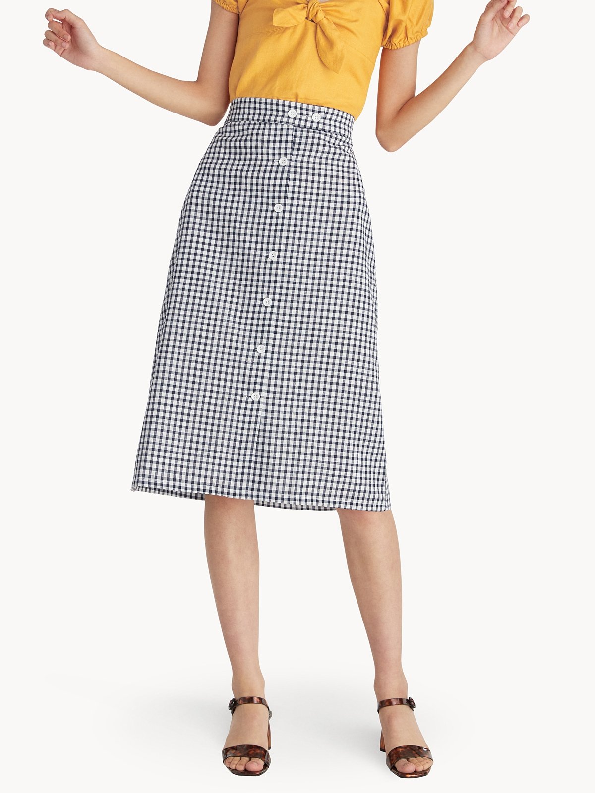 Gingham a deals line skirt