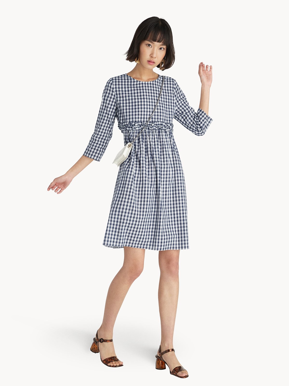 Gingham cheap frill dress