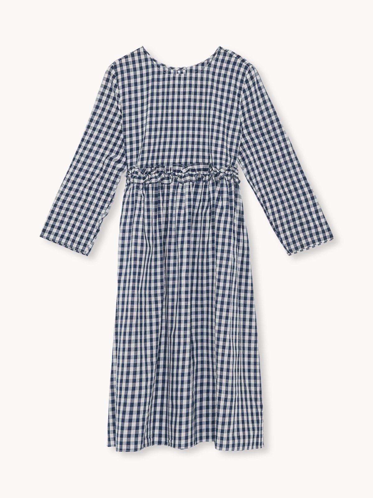 Gingham frill dress store