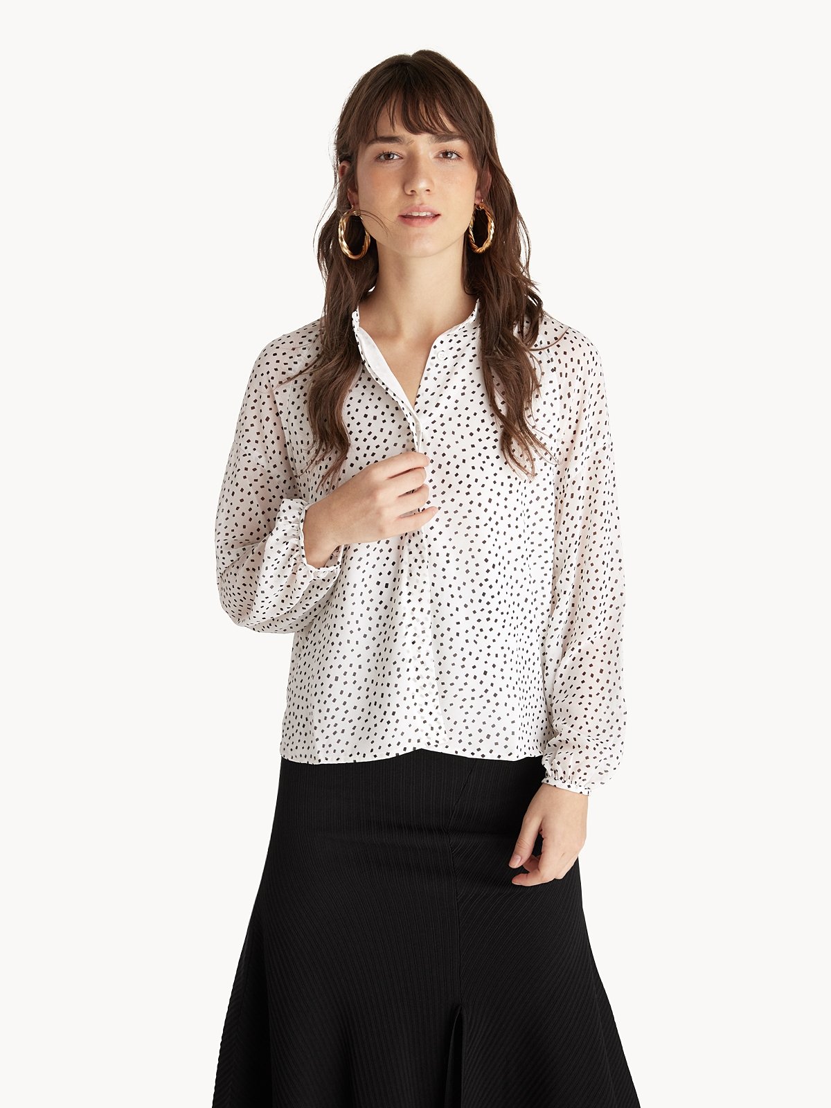 Semi-sheer polo Shirt