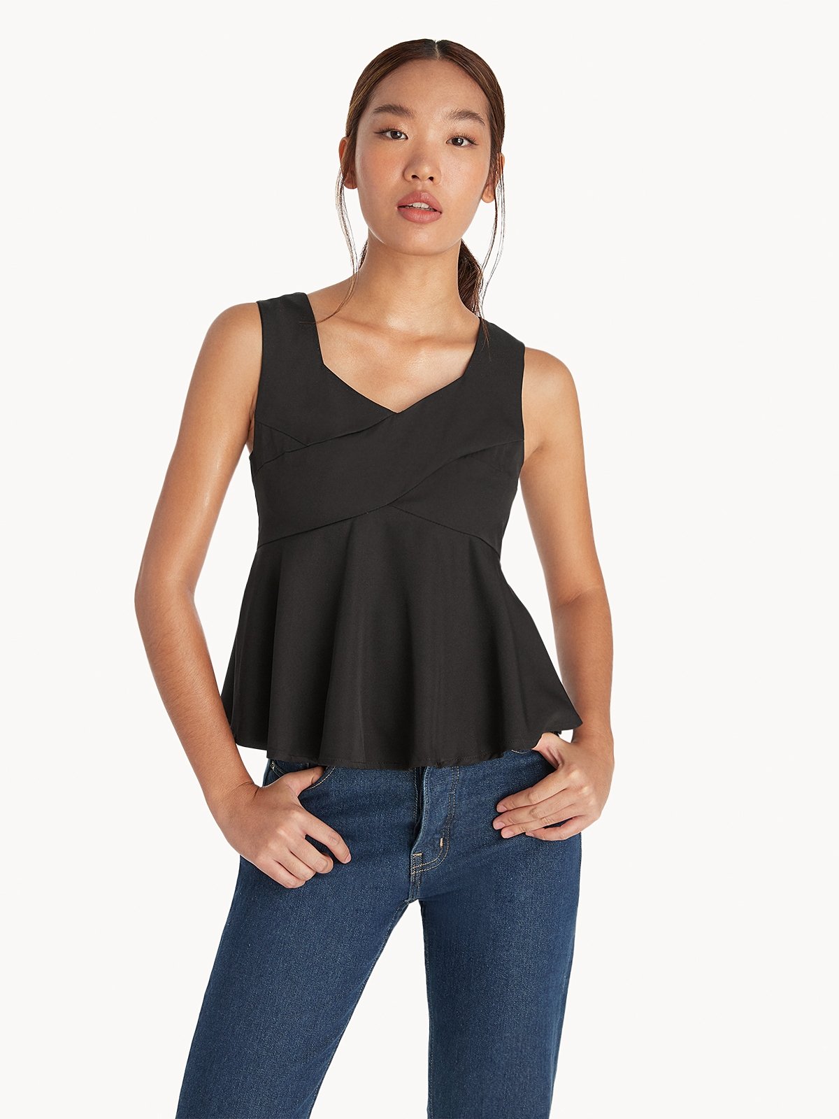 Sleeveless peplum outlet
