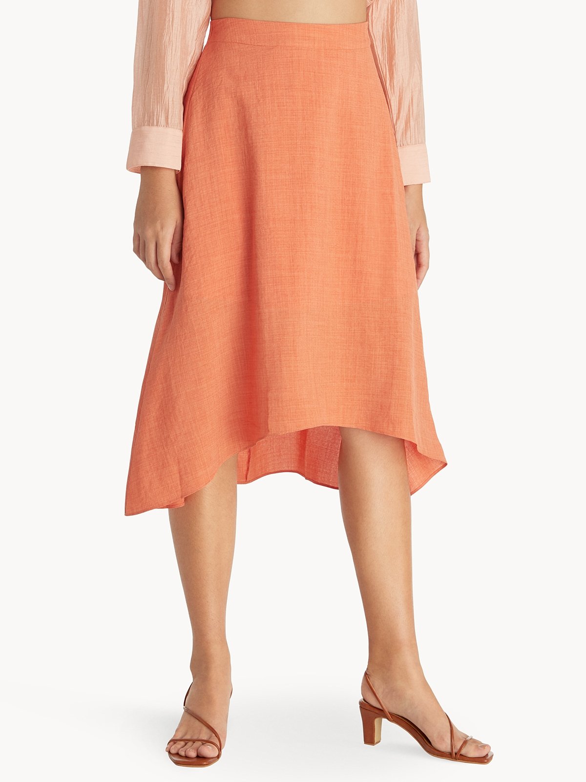 Flowy orange discount skirt