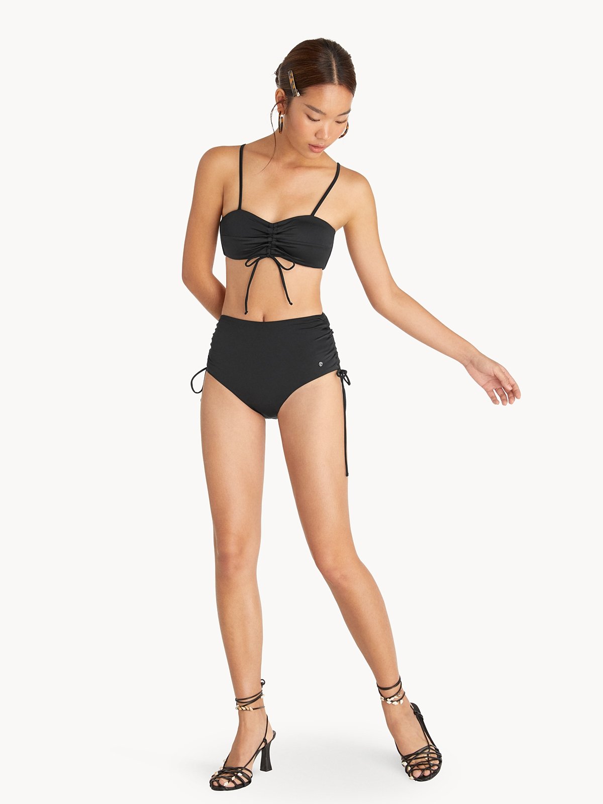 High waisted drawstring bikini store