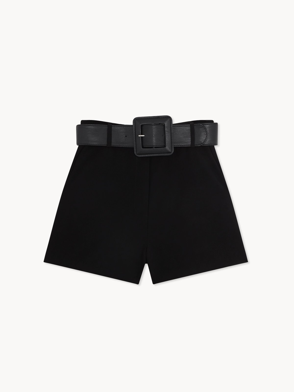 Black clearance buckle shorts