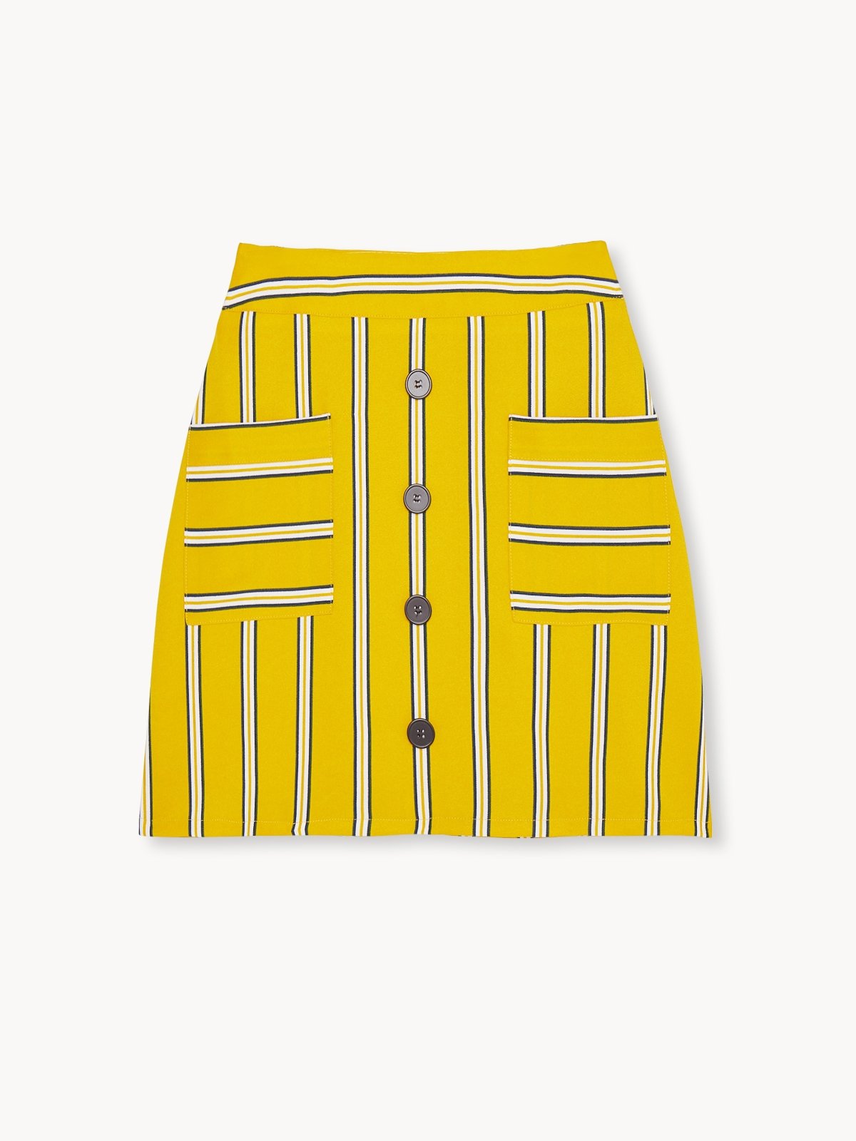 Striped button up skirt on sale