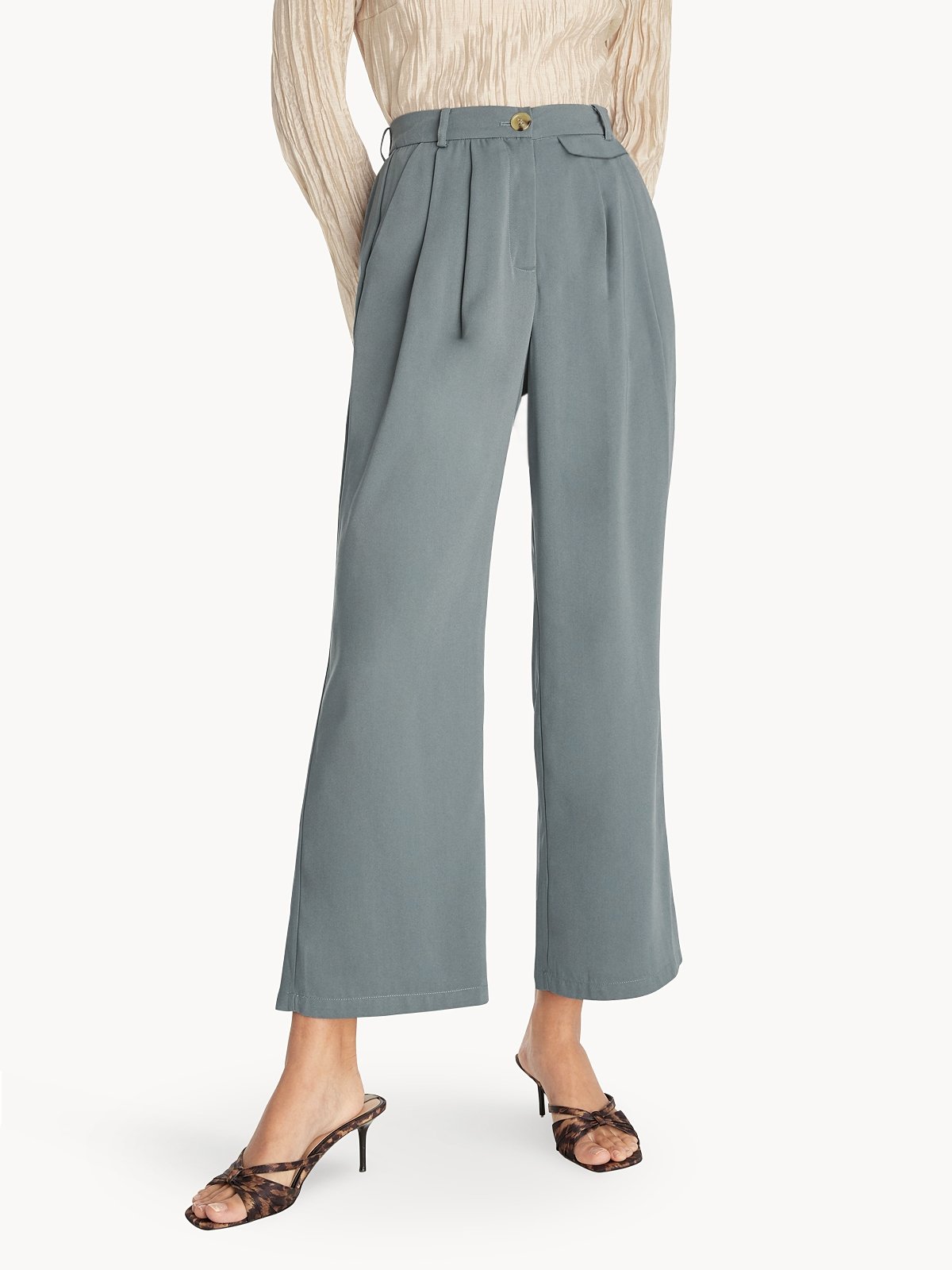 Blue Pleated Pant main image 1