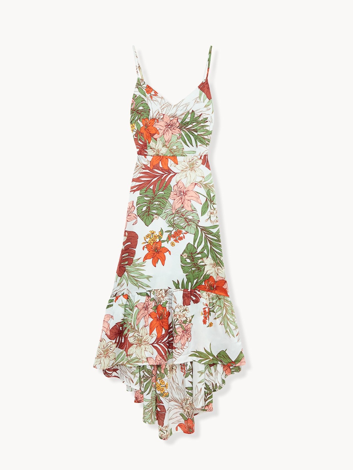 White tropical clearance maxi dress
