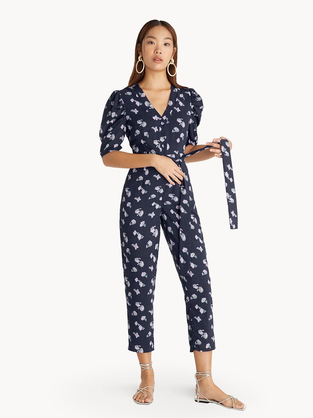 Blue Floral Jumpsuit