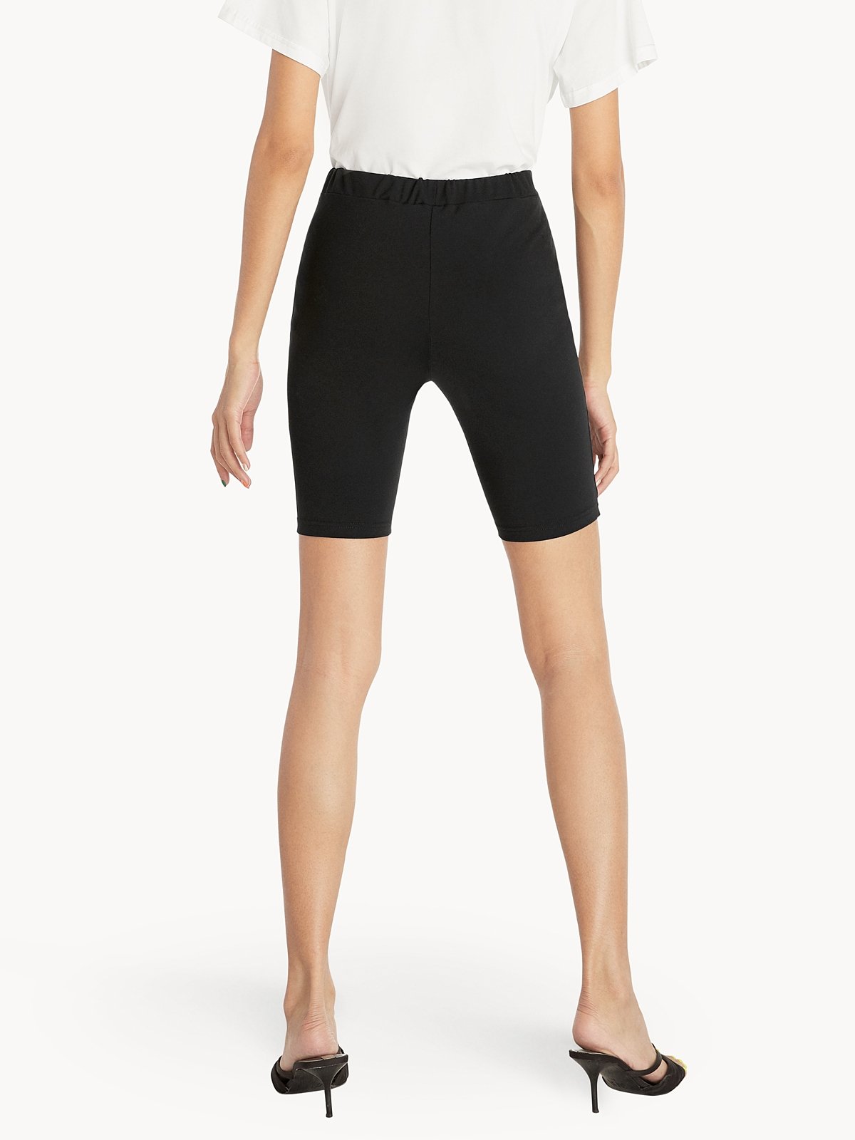 White high waisted biker shorts on sale
