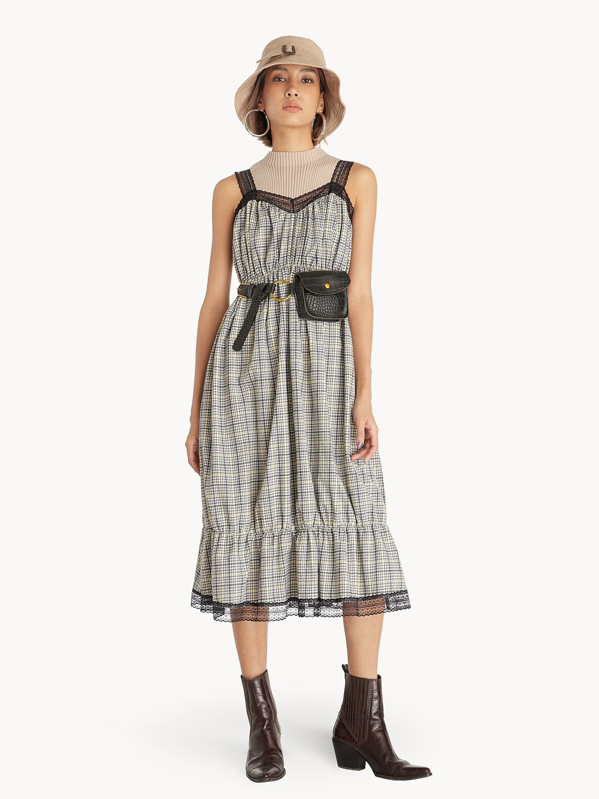 Plaid deals tank dress