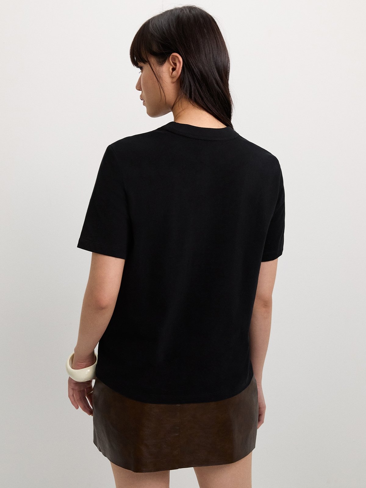 Graphic Print Tee - Black - Pomelo Fashion