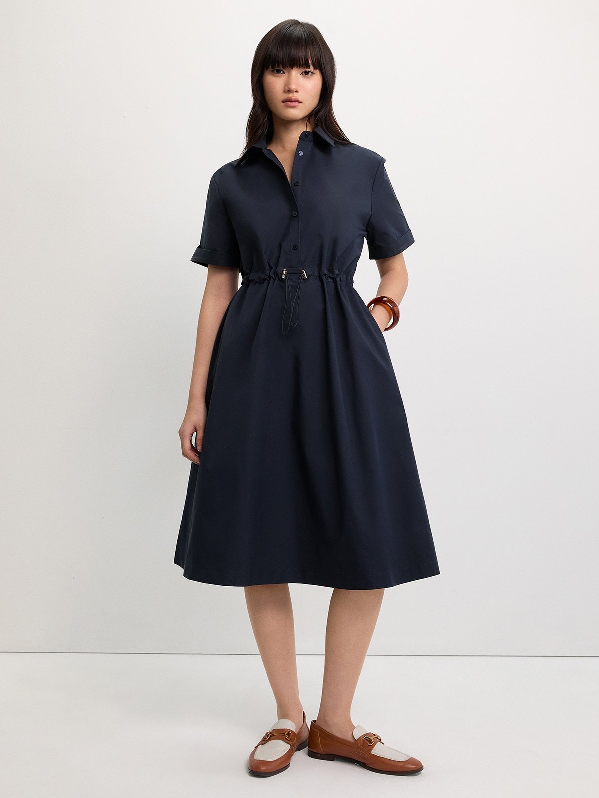 slim fit dress slacks Pomelo Printed organza Trench Dress – Snehaarora