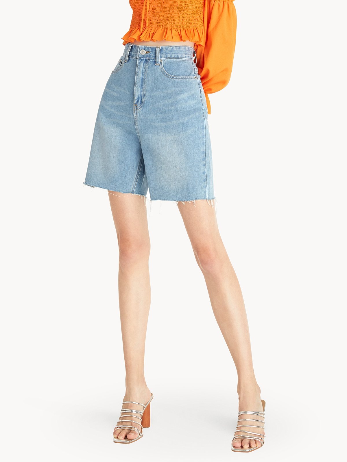 Frayed online bermuda shorts