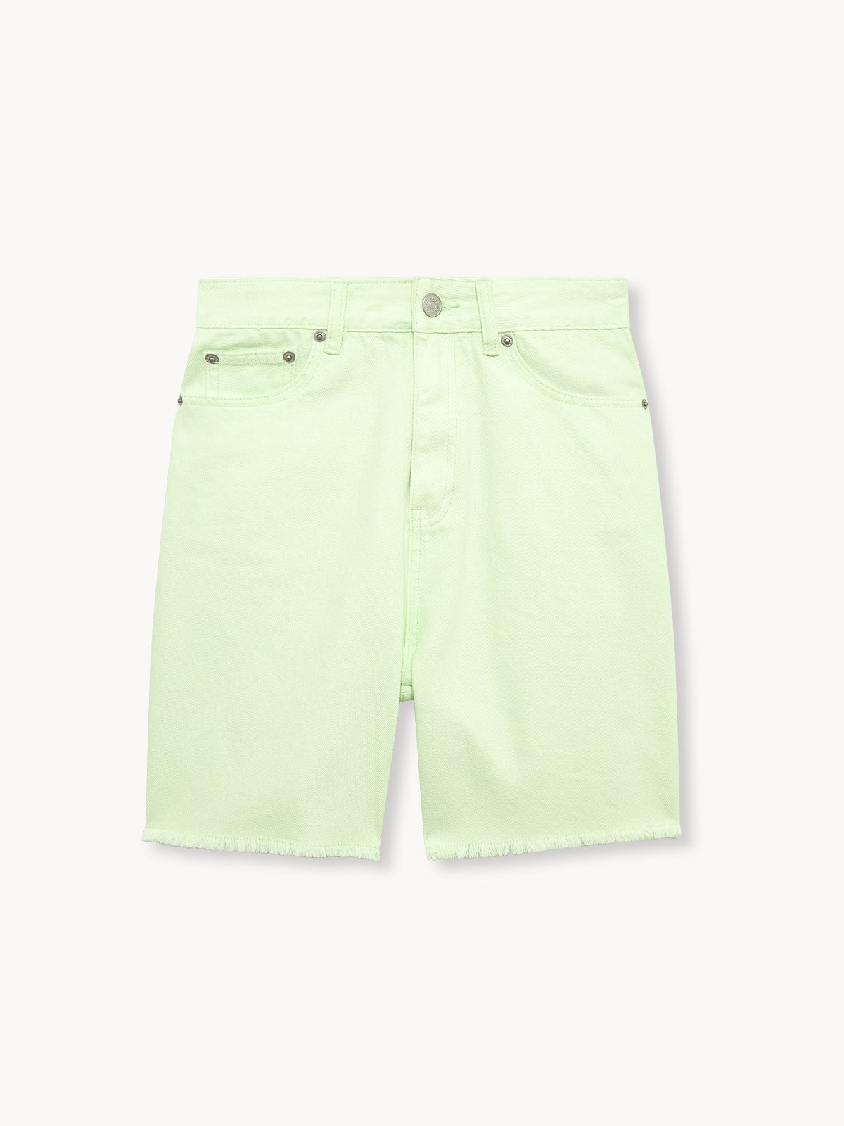 High Waisted Bermuda Shorts Light Green Pomelo Fashion