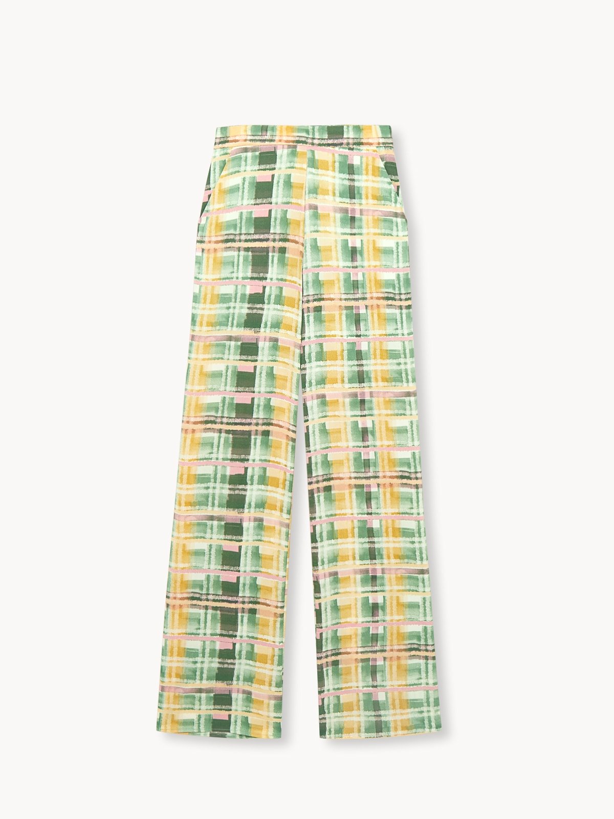Yellow plaid new arrivals pants zara