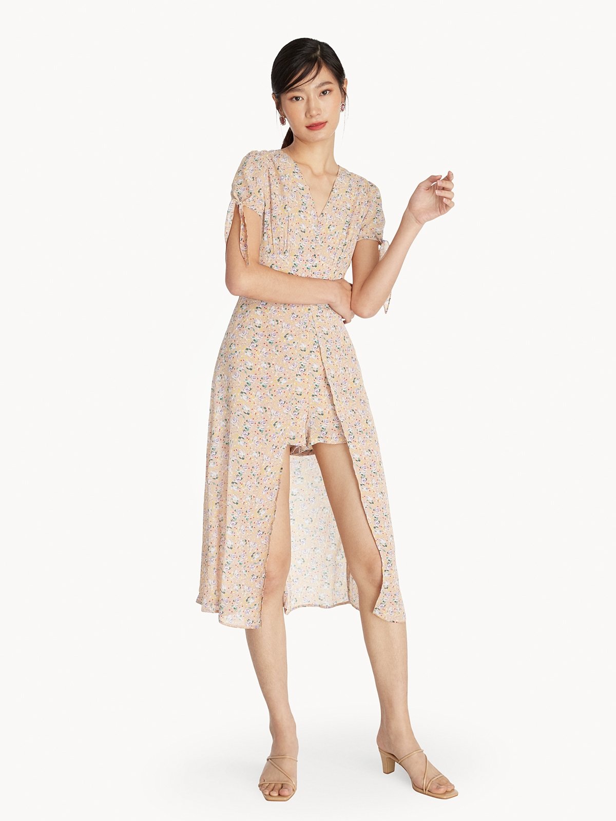 Floral maxi romper dress online