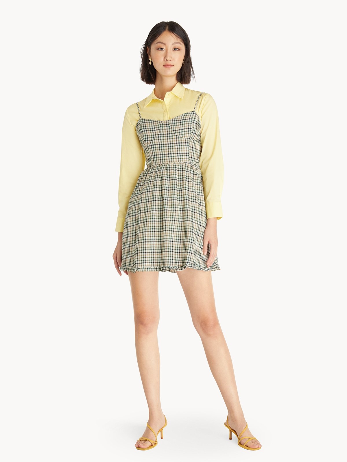 Plaid dress deals spaghetti strap