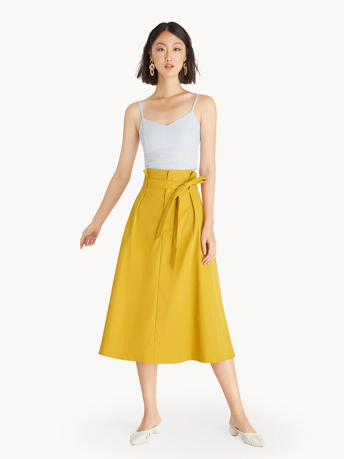 Paperbag sale skirt mustard