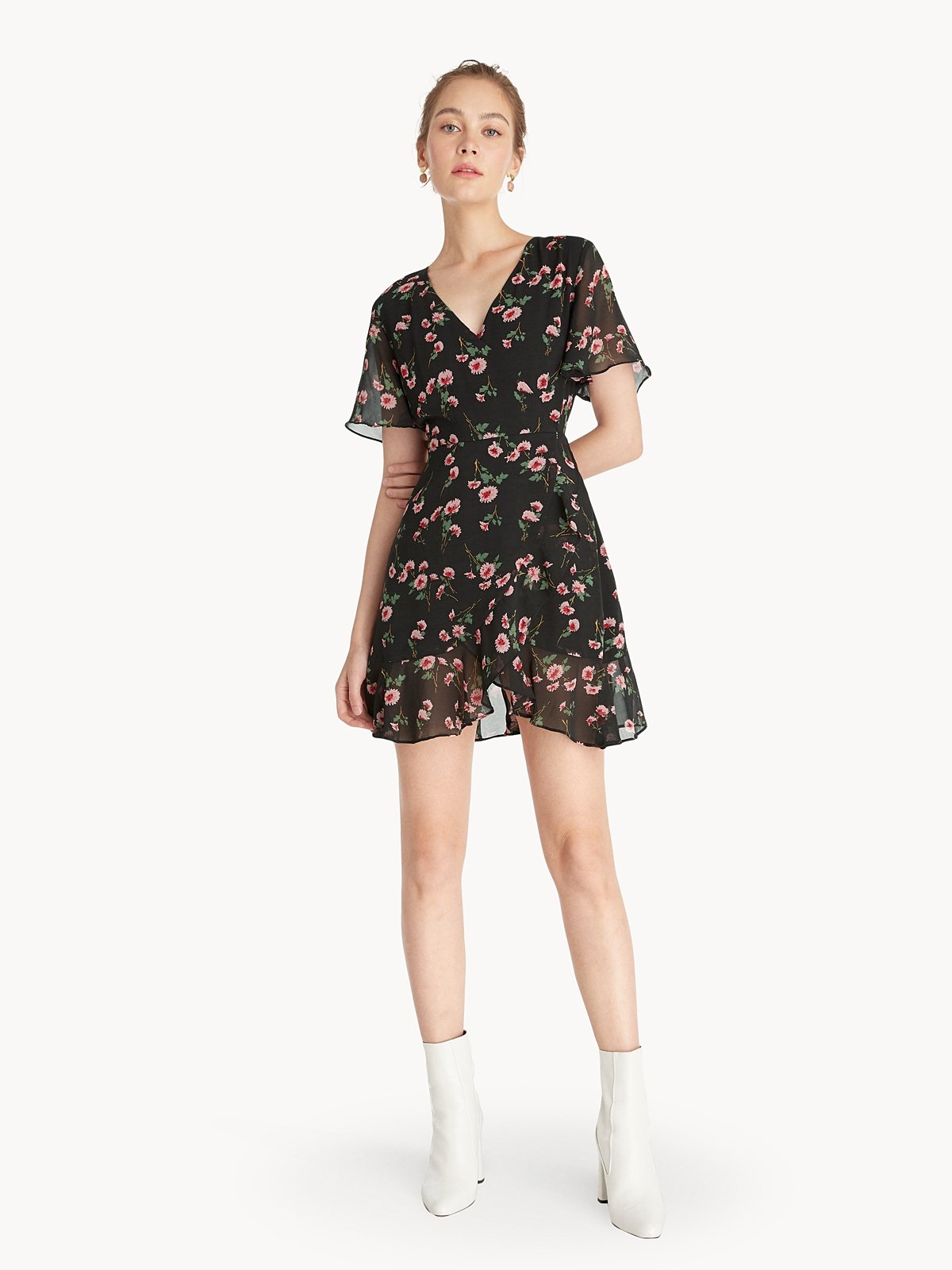 Black cheap floral outfit