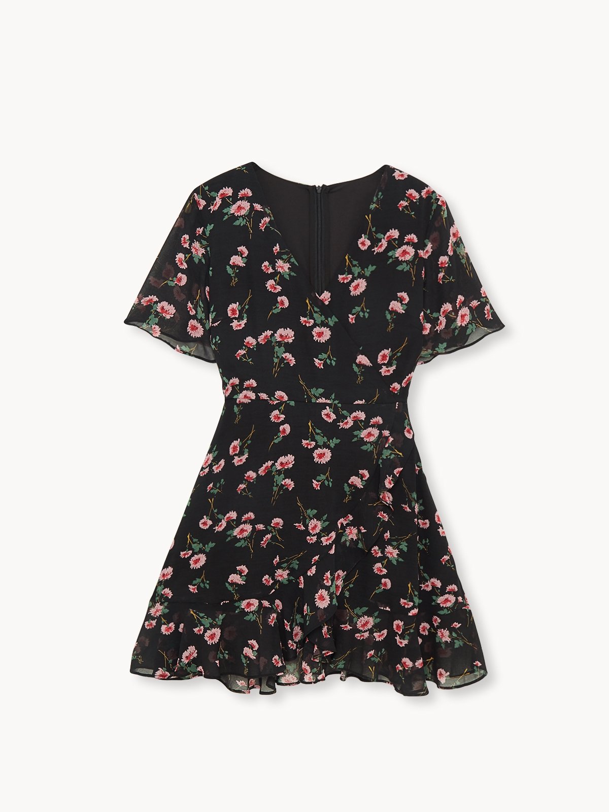 H&m black sales floral dress