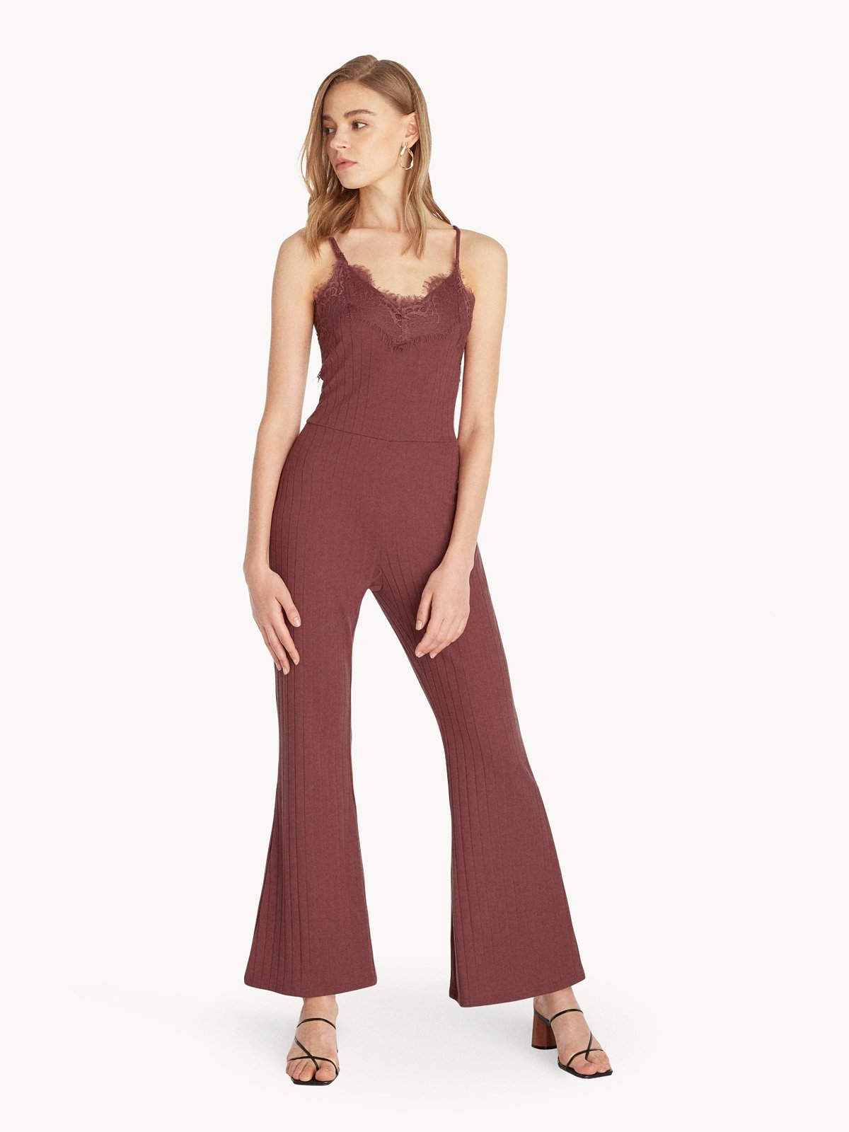Maroon lace jumpsuit online
