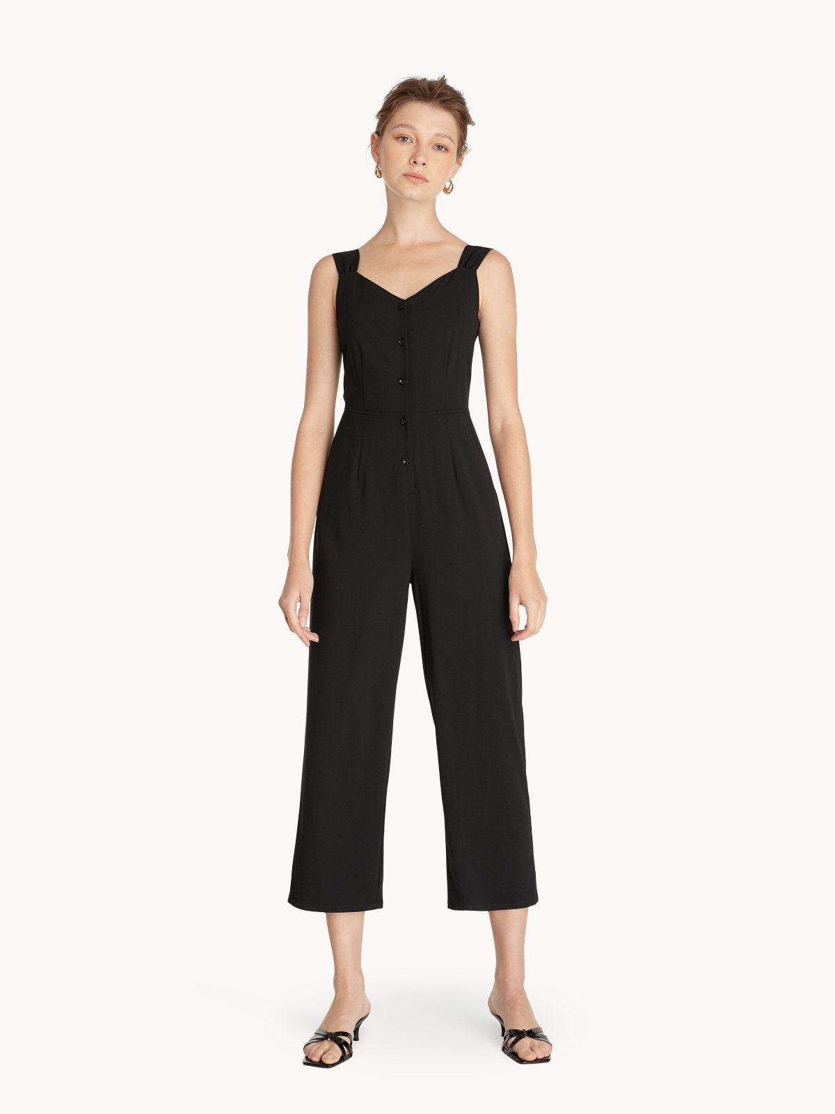 Button back jumpsuit outlet