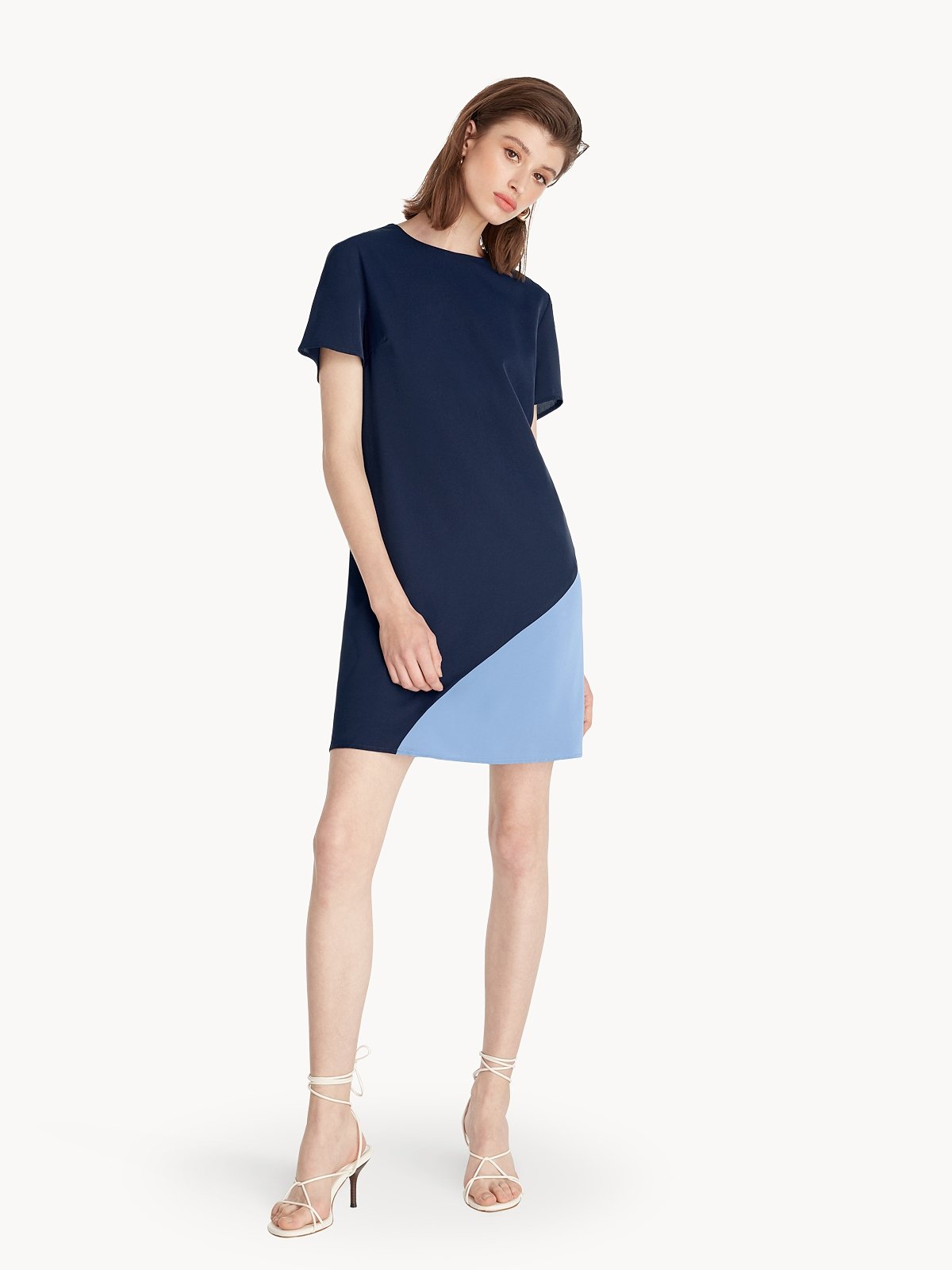 Two tone shift dress shop