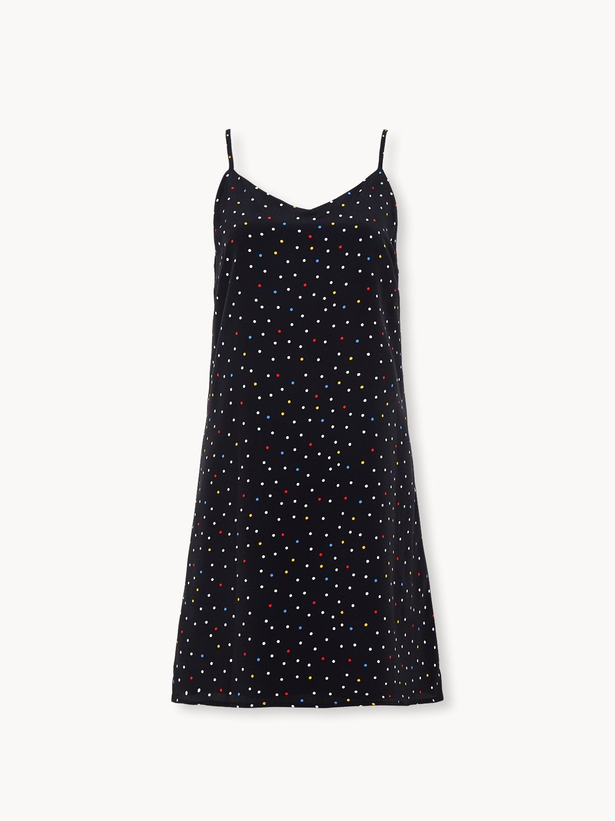Black polka store dot cami dress