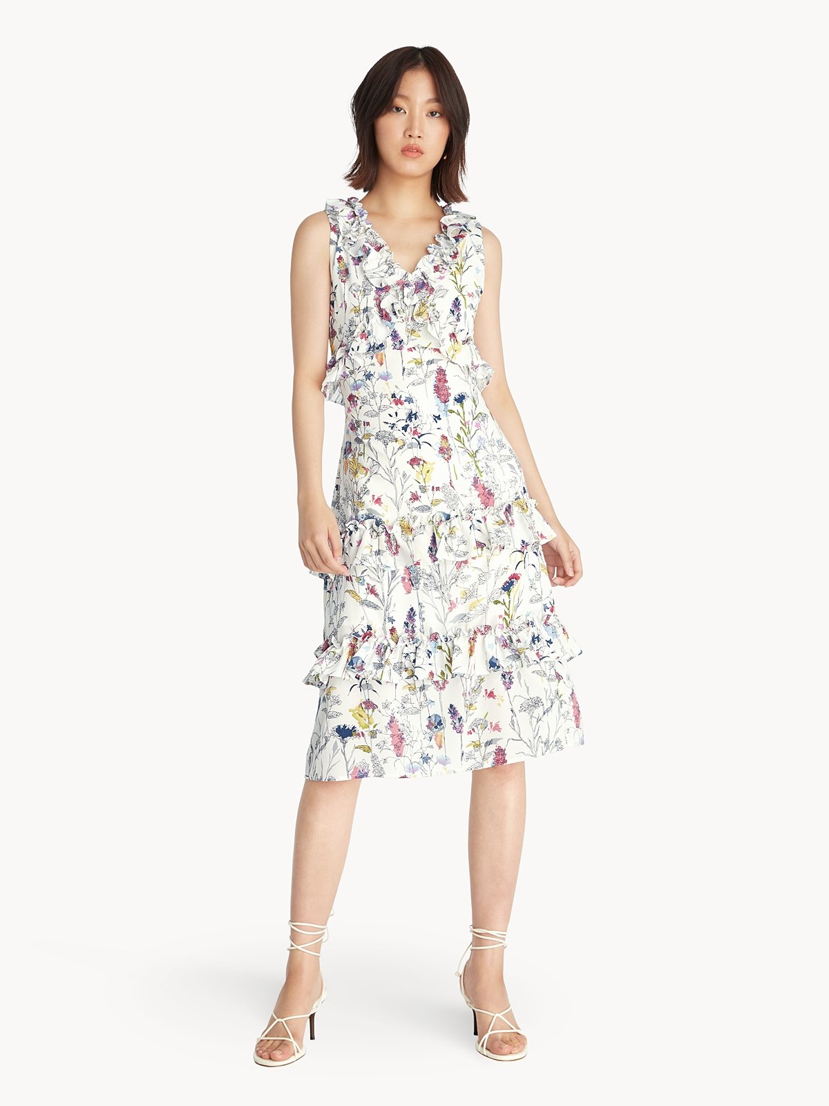 Floral dress sleeveless cheap