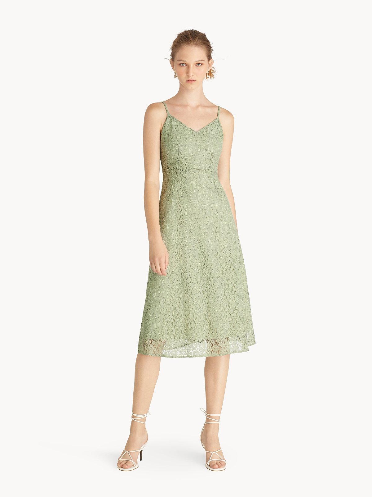 Lace cami clearance dress midi