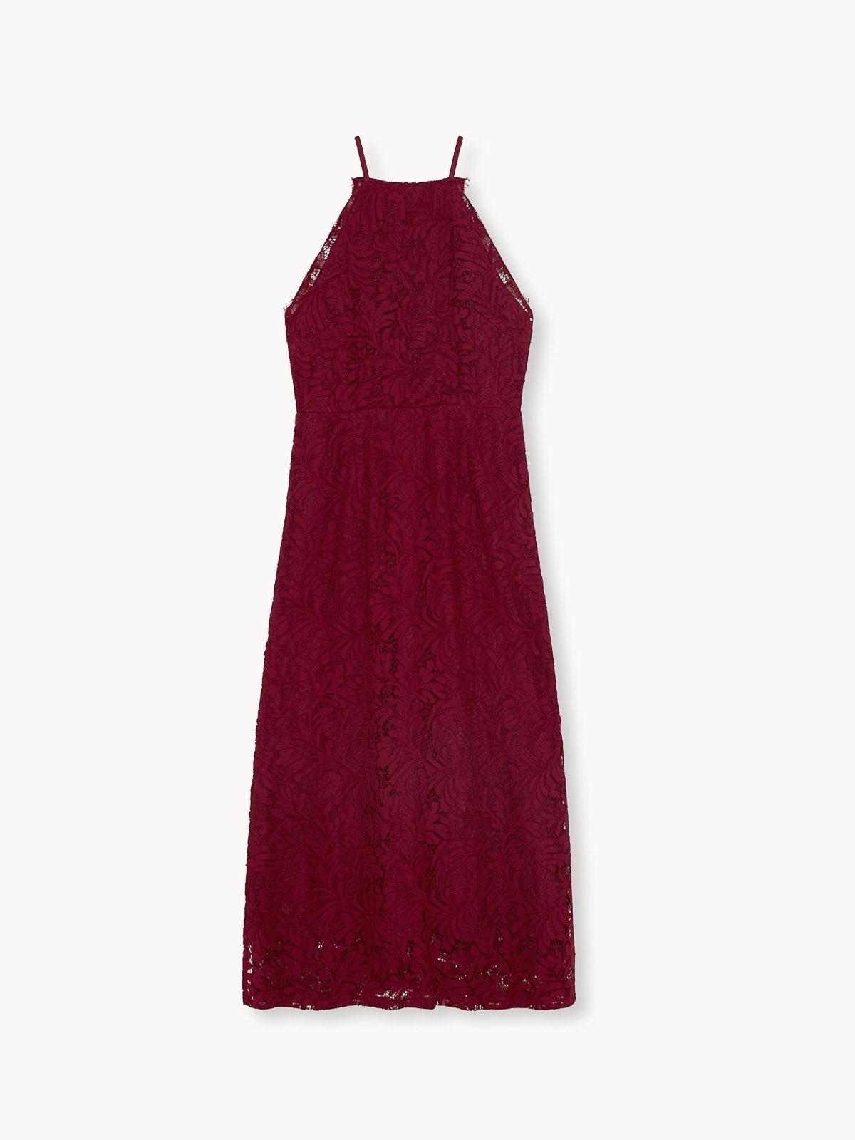 H&m burgundy lace on sale dress