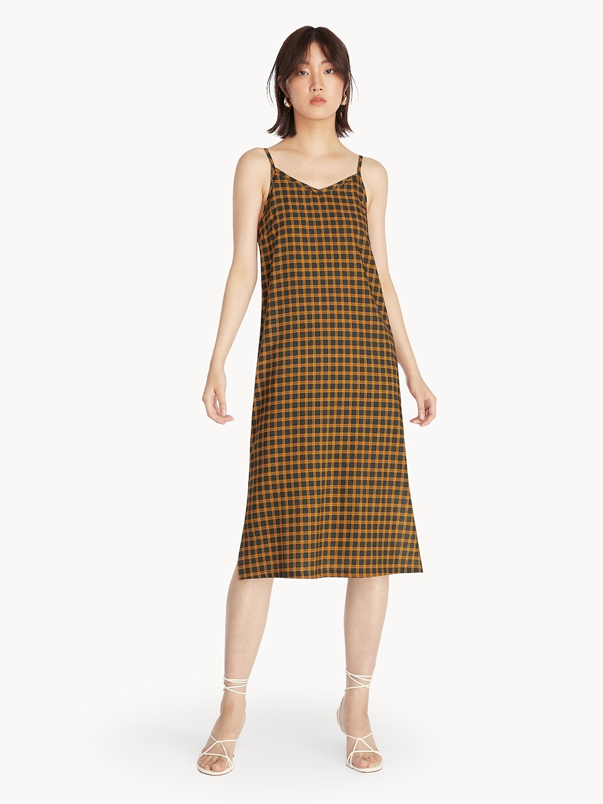 Gingham clearance slip dress