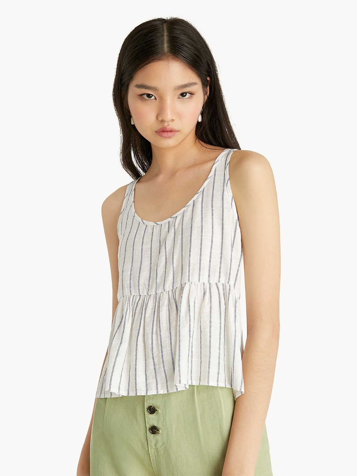 Bow Print Peplum Tank main image 1
