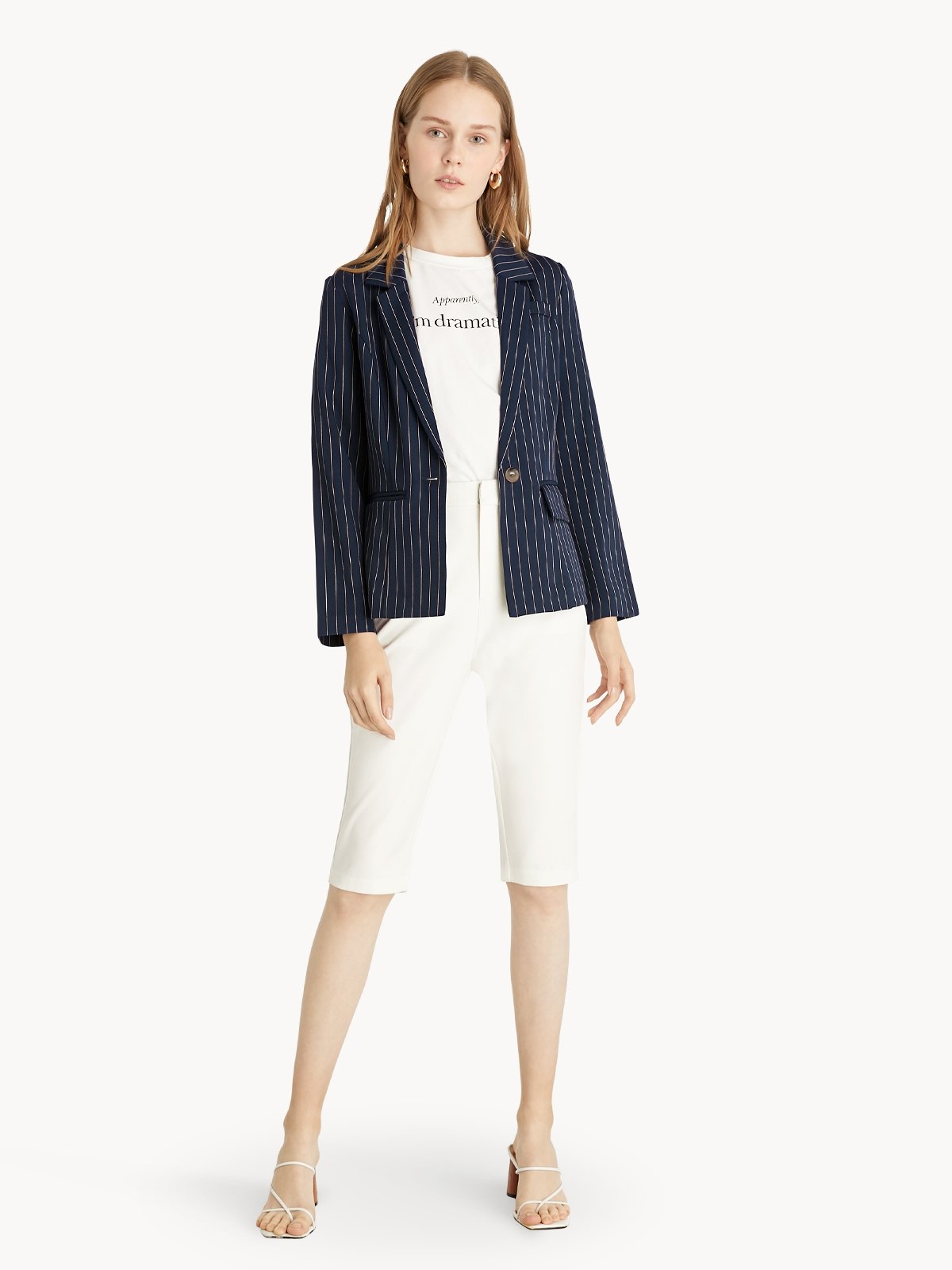 H and m cheap striped blazer