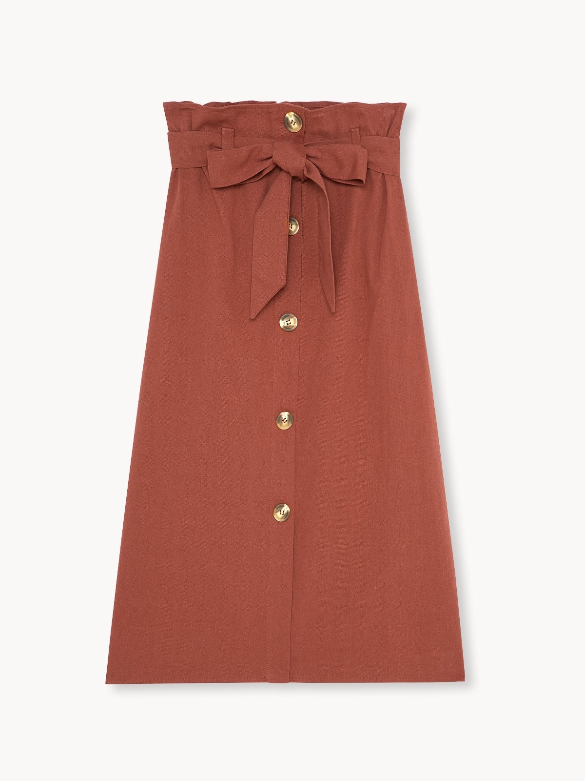 Orange button up skirt cheap