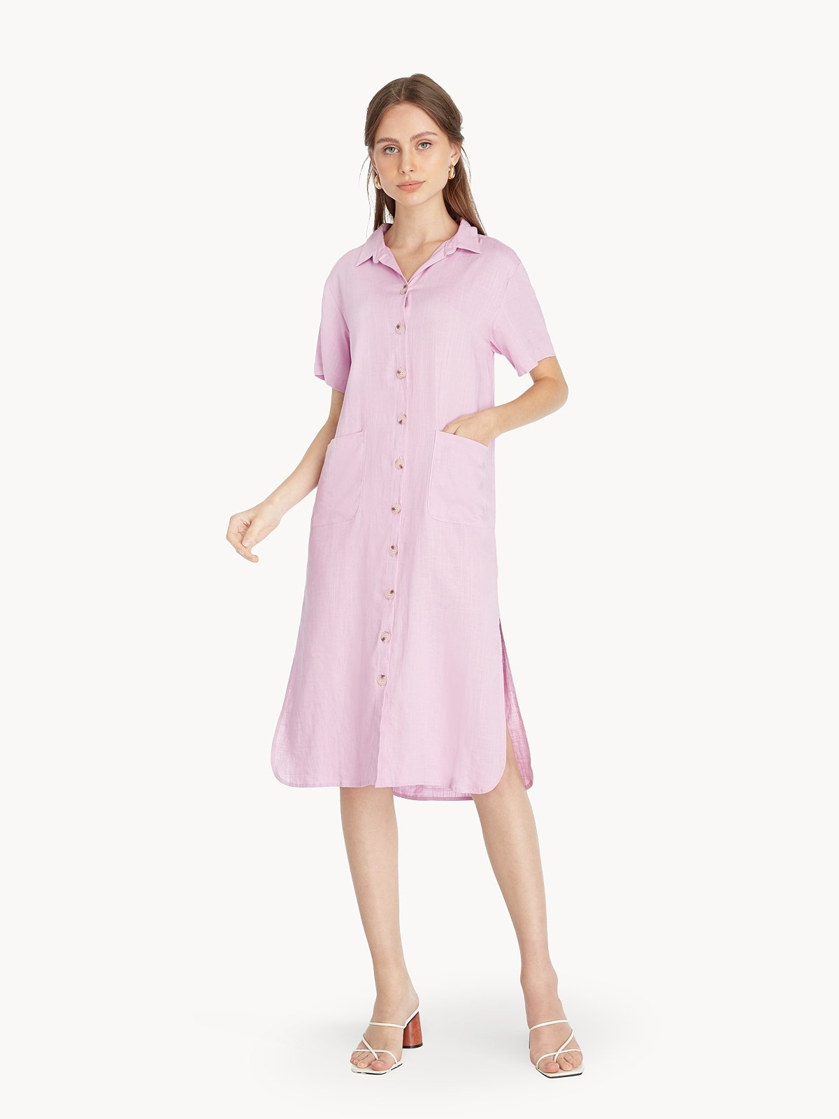 Shirt dress with deals slits on side